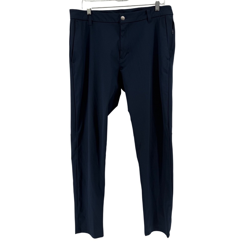 Lululemon Commission Pant Slim Warpstreme Obsidian Navy Mens Size 34 LM5036S